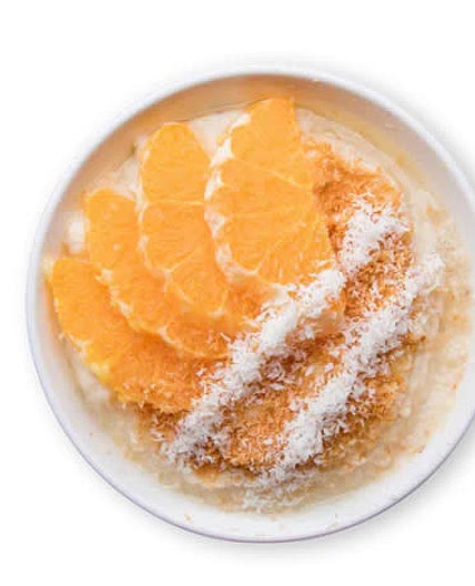 Orangen Kokos Grießbrei
