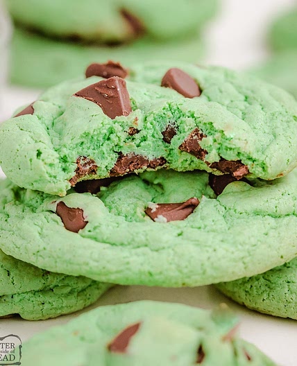 MINT CHOCOLATE PUDDING COOKIES