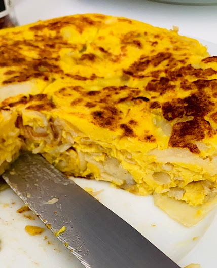 Egg free tortilla española 