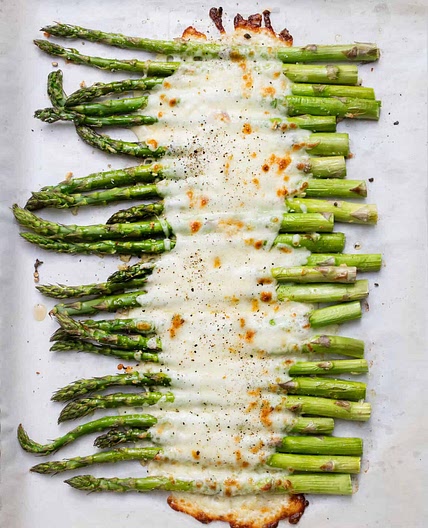 Cheesy Oven Roasted Asparagus