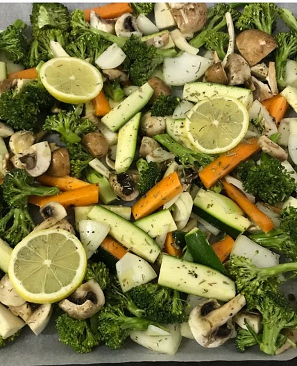 Roasted veggie tray