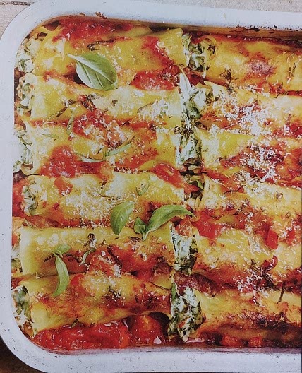Cannellonis à la ricotta et aux épinards