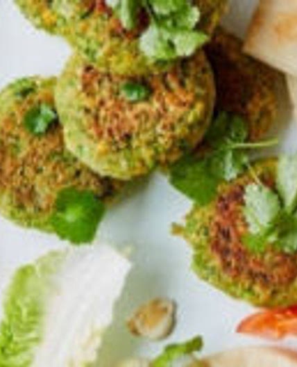 Green pea falafels
