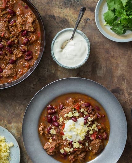 Beef brisket chilli con carne