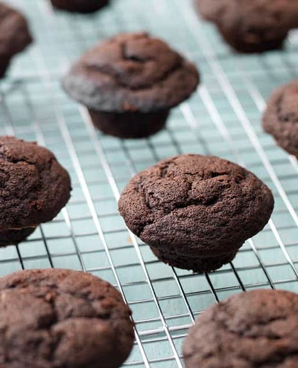 Mini Double Chocolate Muffins
