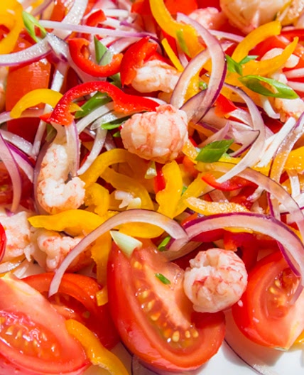 Shrimp, Tomato, and Sweet Pepper Salad