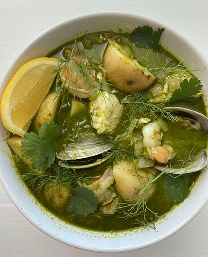 Herby seafood stew 