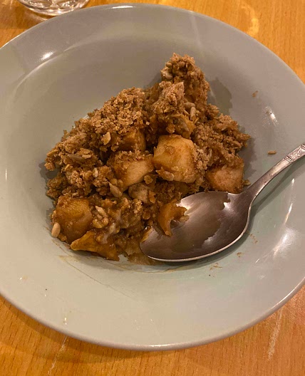 Apple crumble 