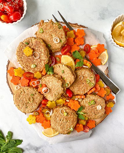 Easy and fluffy shrimp pancakes