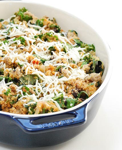 Loaded Spinach Quinoa Casserole