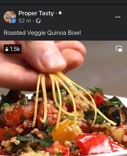 Roasted veggie quinoa bowl