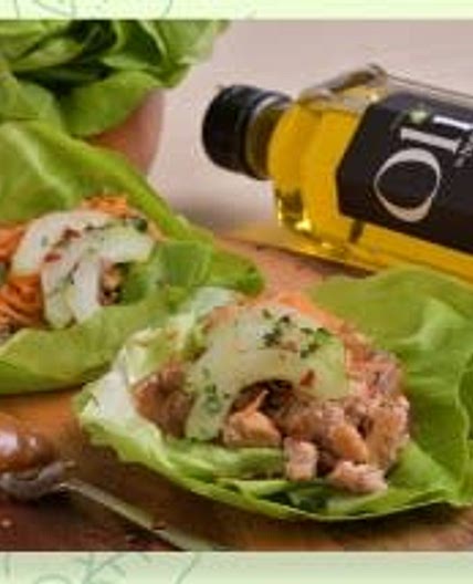 TACOS DE LECHUGA CON POLLO TERIYAKI