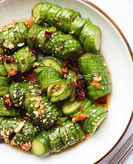 Easy & Quick Spicy Asian Cucumber Salad