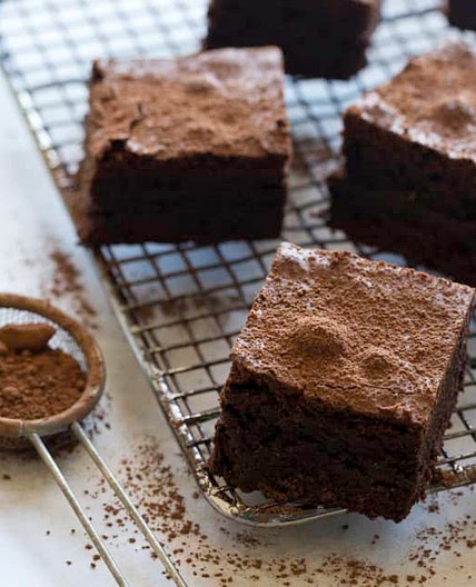 Decadent dark chocolate brownies