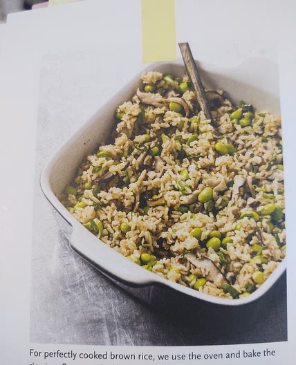 Baked Brown Rice with Shiitakes and Edamame p124