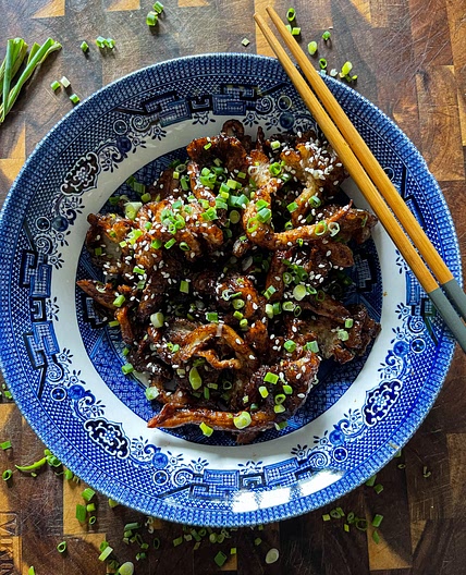 Sticky Asian Mushrooms