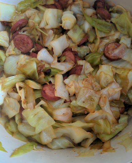 Fried Cabbage with Sausage