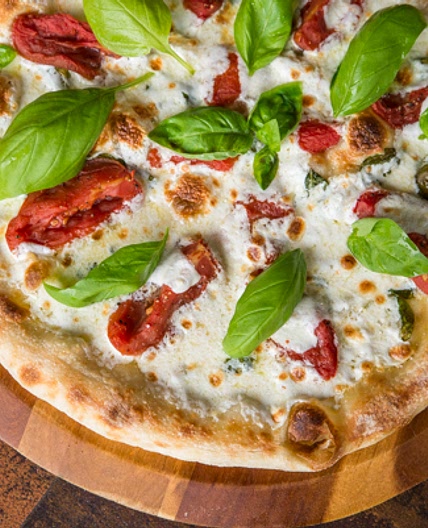 Pizza Margherita with Smoked Tomatoes