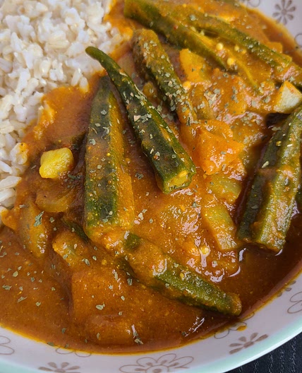 Okra bhindi curry