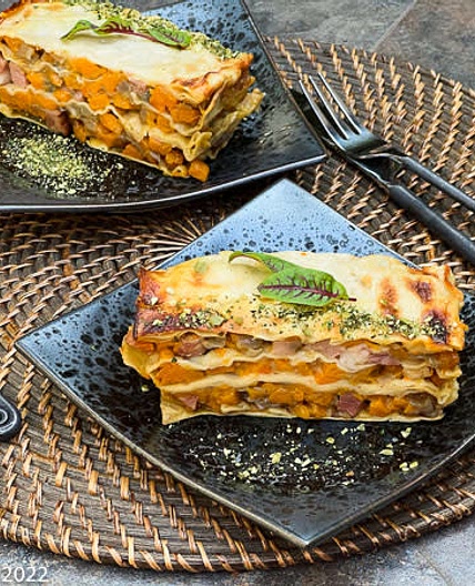 Lasagne with Butternut Squash and Ham