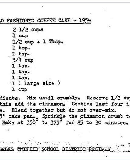 Old fashioned coffee cake