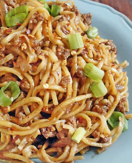 Szechuan Noodles With Spicy Beef and Onion Sauce Recipe