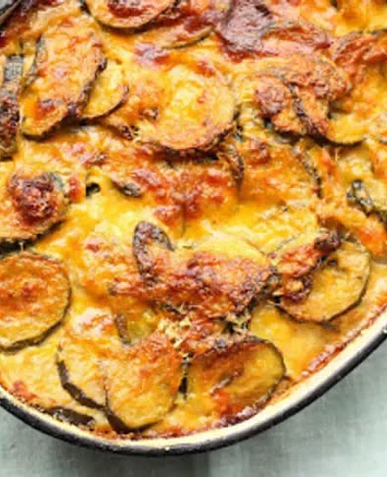 Gratin de courgettes à la mimolette