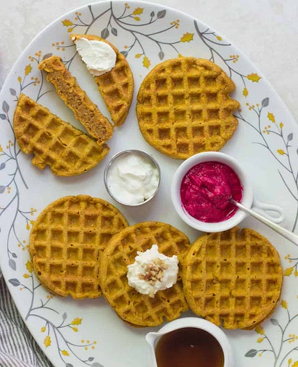 Healthy Pumpkin Waffles