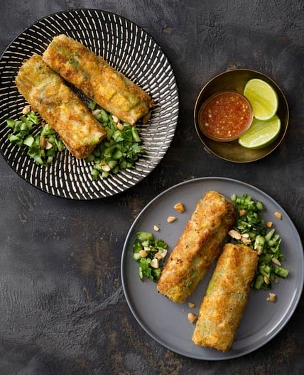 Crispy rice paper rolls