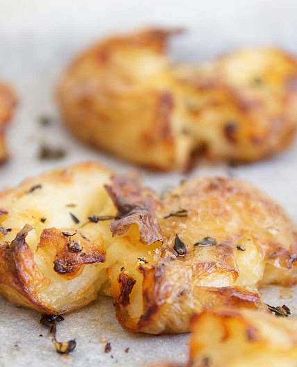Smashed Crispy Thyme Potatoes