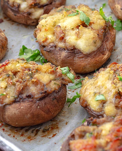 Champignon ripieni Speck e formaggio
