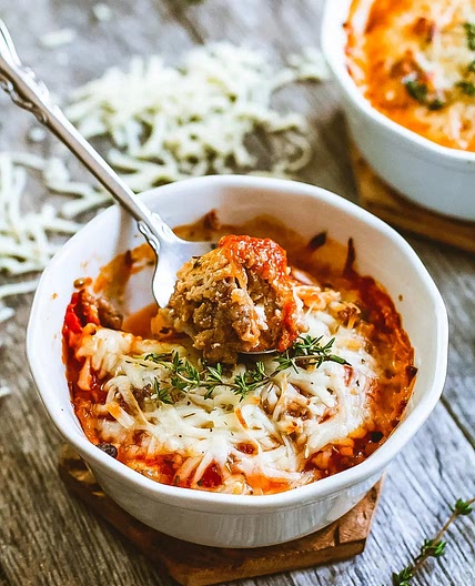 Healthy lasagna in a bowl