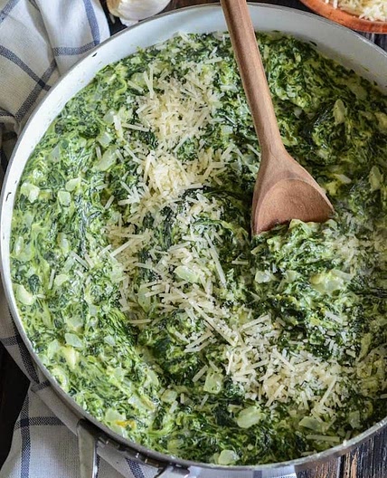 Steakhouse Style Creamed Spinach 