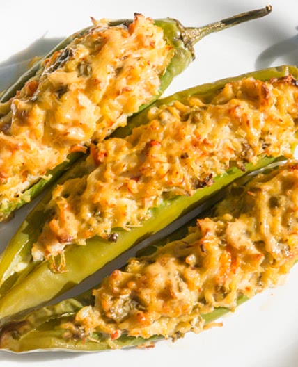 Green Chiles Stuffed with Crabmeat