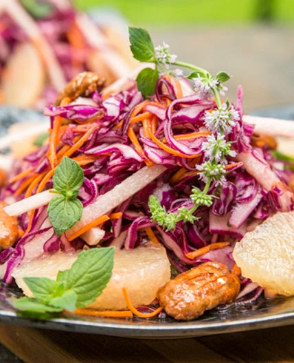 Red Cabbage, Grapefruit, and Jicama Salad