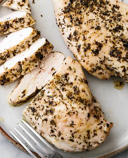 Herby roast chicken