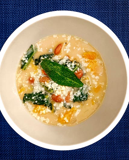 Borlotti Bean, Chard, Butternut Squash Soup