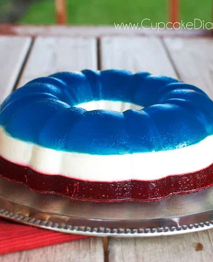Red, White and Blue Jello Salad