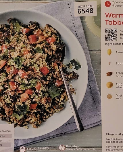 Warm lemony beef tabbouleh