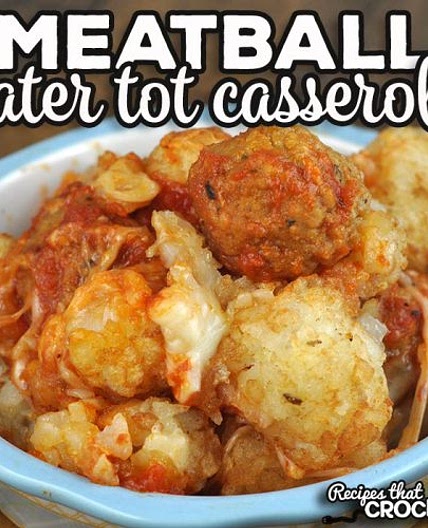 Meatball Tater Tot Casserole (Oven Recipe)