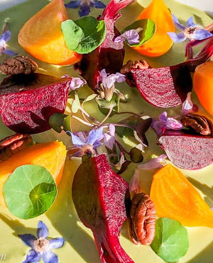 Beets Salad with Feta Dressing