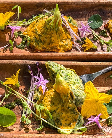 Zucchini Flowers Stuffed with Zucchini