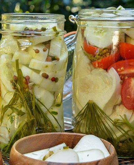 Gently Pickled Summer Squash