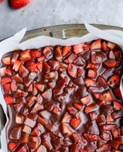 Chocolate Covered Strawberry Brownies (Paleo)