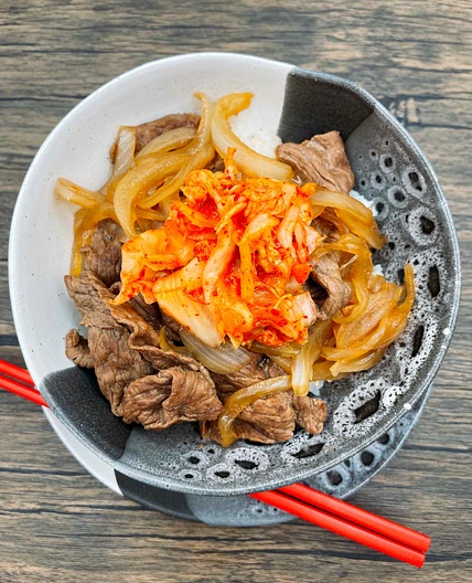 Kimchi Gyudon (Beef Bowl)