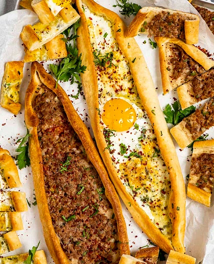 Pide (Turkish Flatbread Pizza)