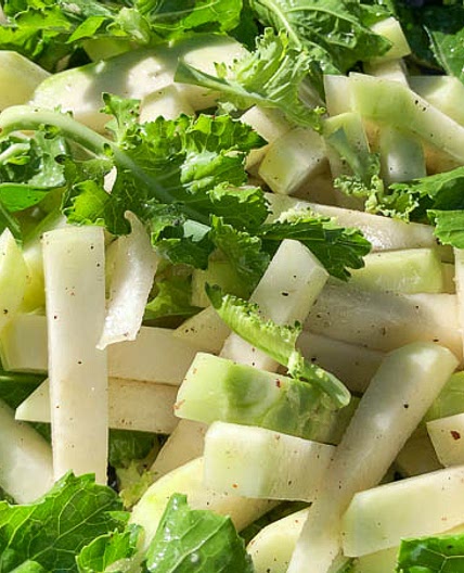 Raw Kohlrabi Salad