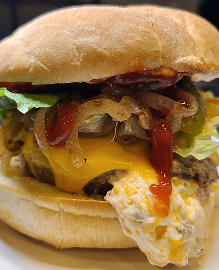 Jalapeño, Cheddar Cream Cheese Stuffed Burgers