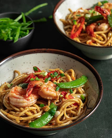Spicy Prawn Chow Mein
