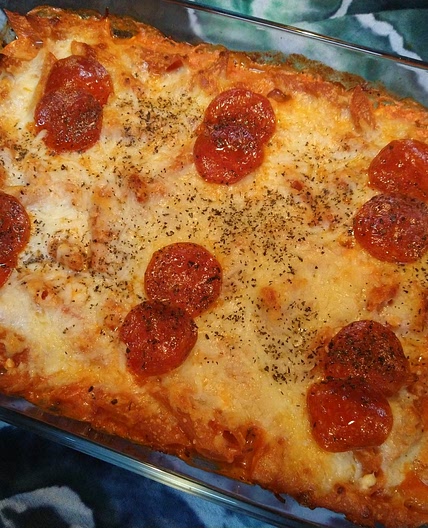 Red Lentil Penne Bake